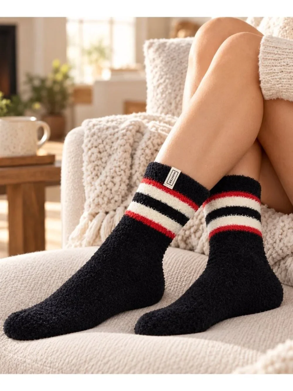 Hunter Women's Cozy Socks 4 Pair Pack Black Size 4-10 NWT